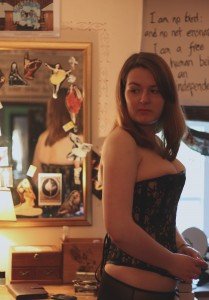 vollers chiffon lace corset