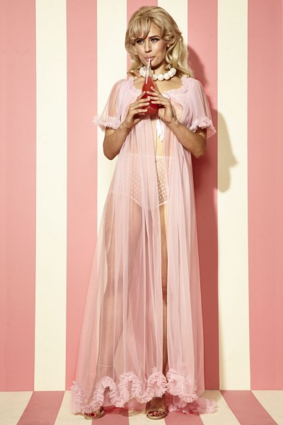 Dottie's Deligts | Sundae Long Dressing Robe in Cotton Candy