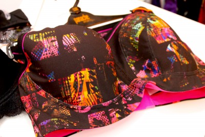 Panache Sports bra neon pixel print