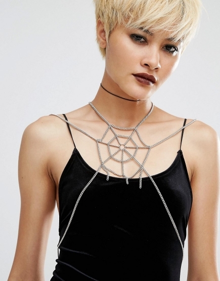 Regal Rose Spider Web Body Chain Harness