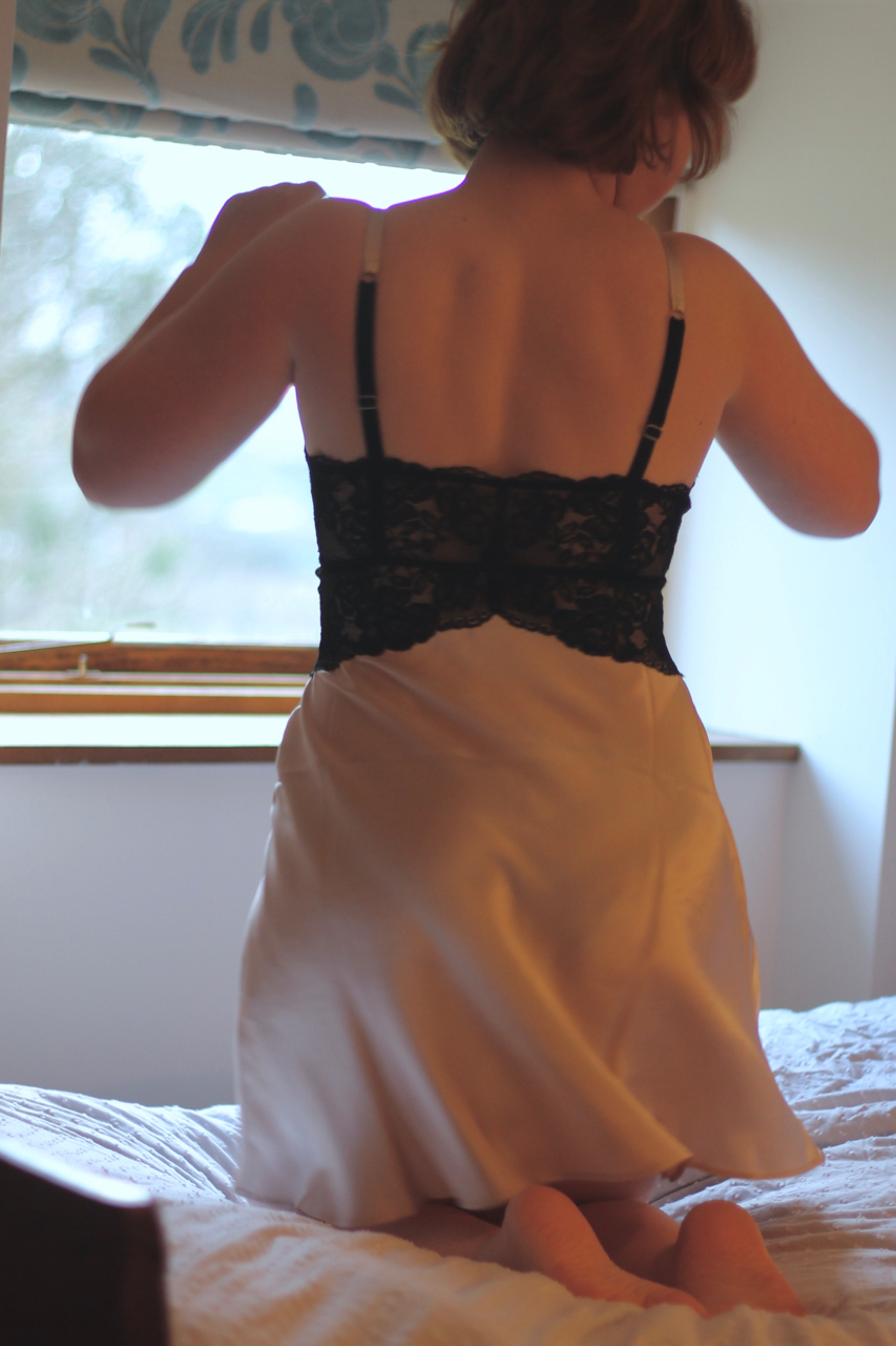 NK iMode Morgan Cradle Bust silk gown in champagne - review