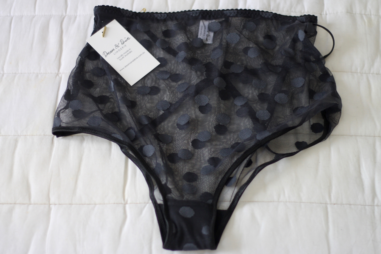 Dream & Drive Bow Me sheer dot high waisted knickers - Australian lingerie