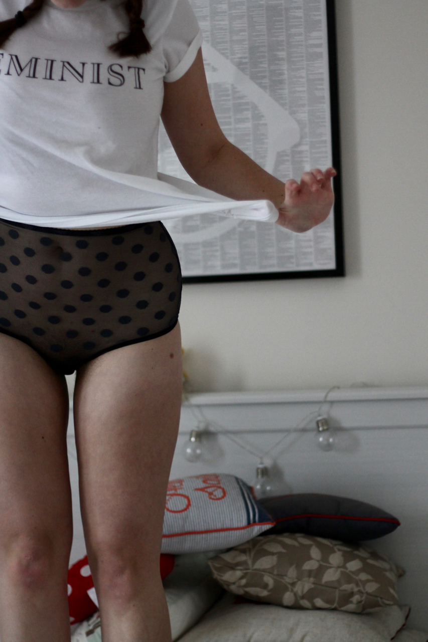 Dream & Drive Bow Me sheer dot high waisted knickers - Australian lingerie