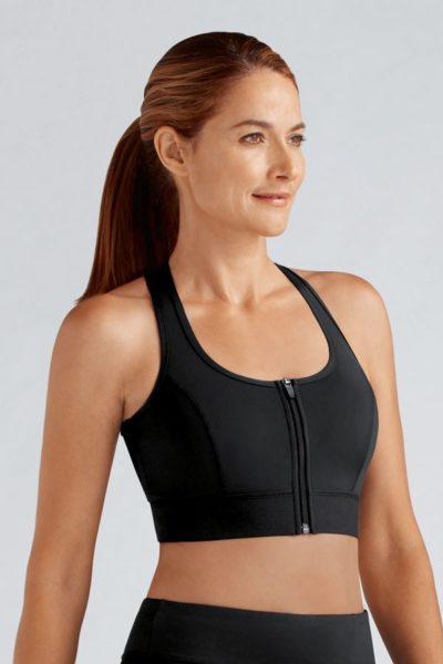 Amoena front fastening zip bra for women with arthritis and limited mobility