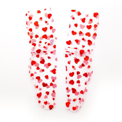 Married and Bright Heart Tulle Socks