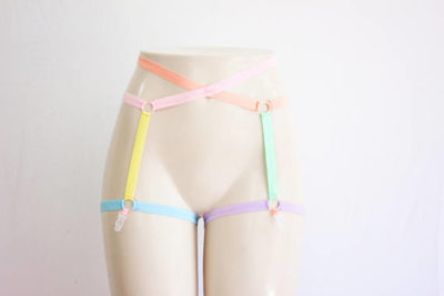 Harness Me Designs Pastel Rainbow Garter