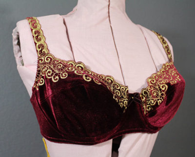 Vintage Velvet & Gold Bra