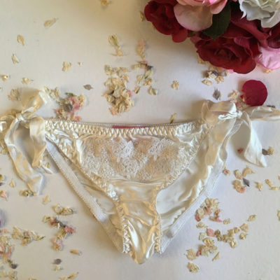 Cherry Lingerie London Betty silk tie side knickers