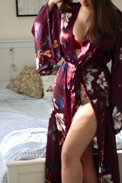 ASOS Rita DD+ bralette review and Primark maxi kimono robe