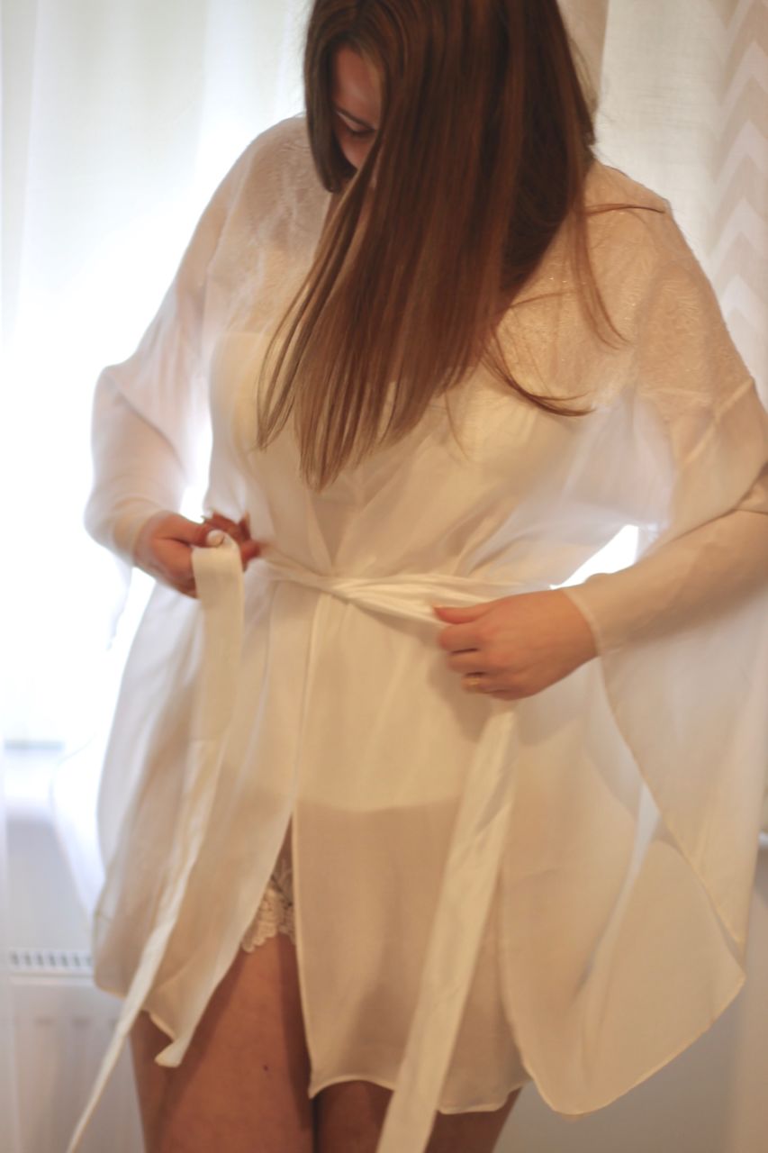 Bridal lingerie outfit - Gilda & Pearl robe, Masquerade Tiffany basque, Ell & Cee Elfin shorts