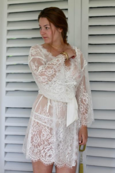 Figleaves Gigi Galloon ivory lace bridal robe review