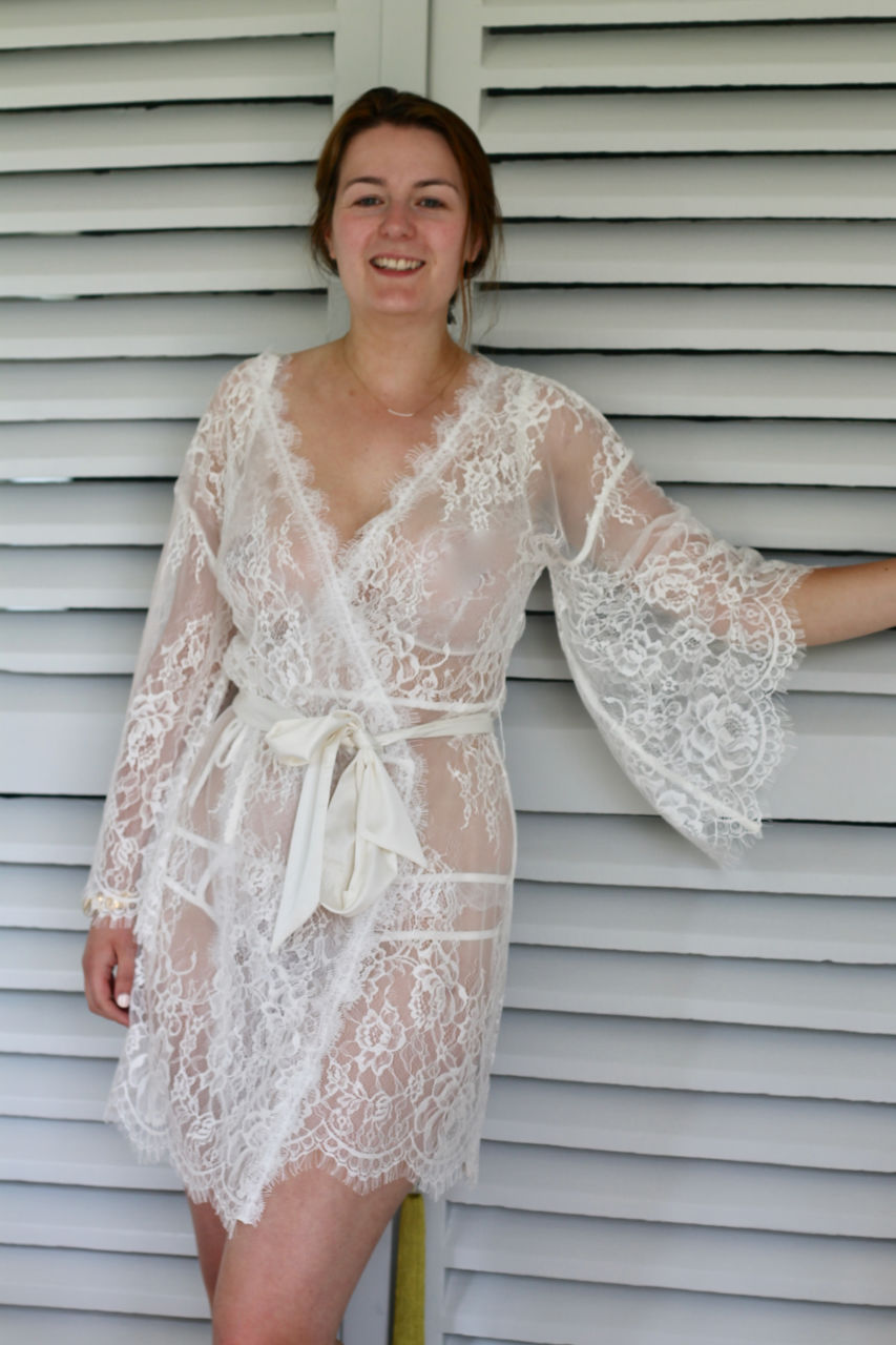 Figleaves Gigi Galloon ivory lace bridal robe review